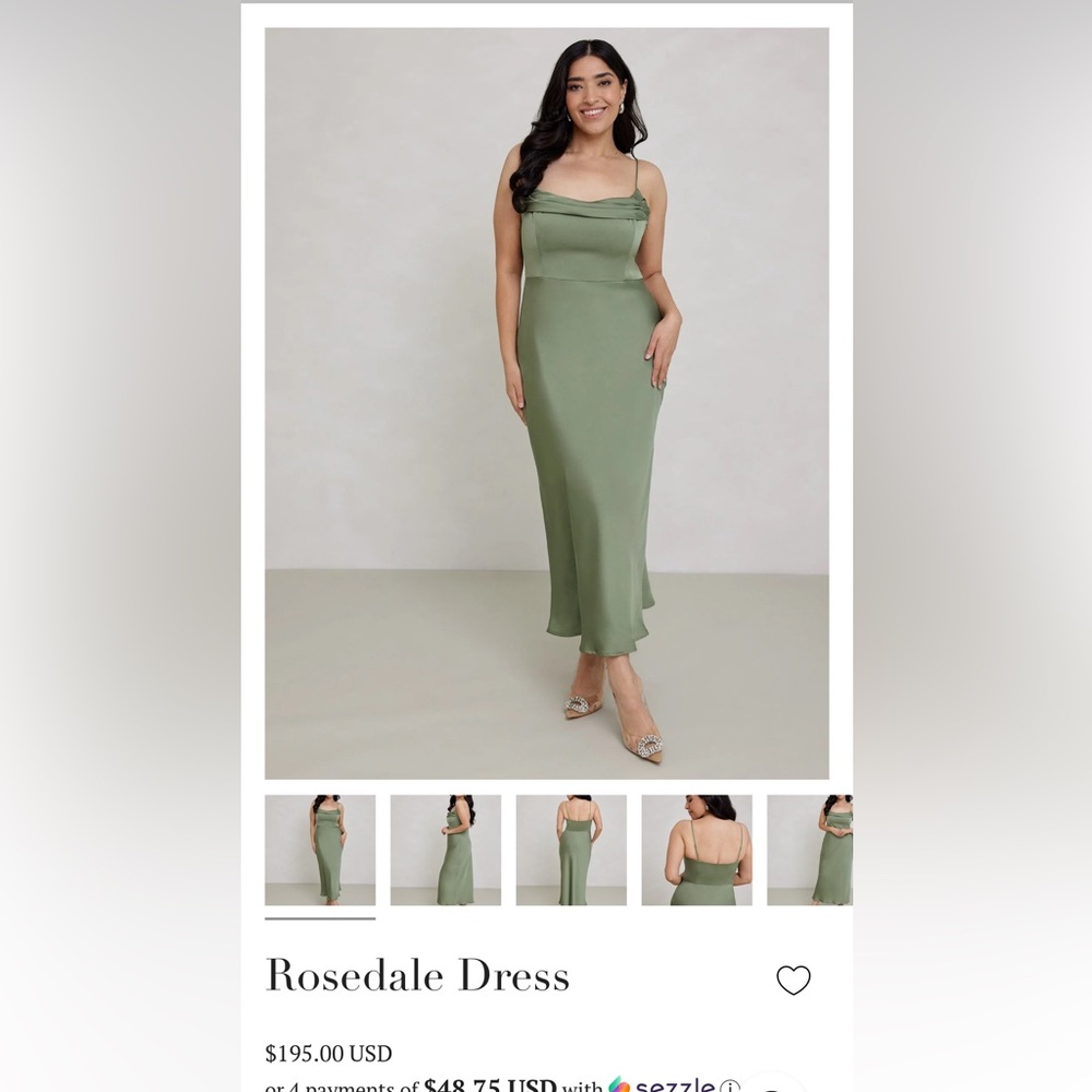 Sage green bridesmaid / semi-formal dress